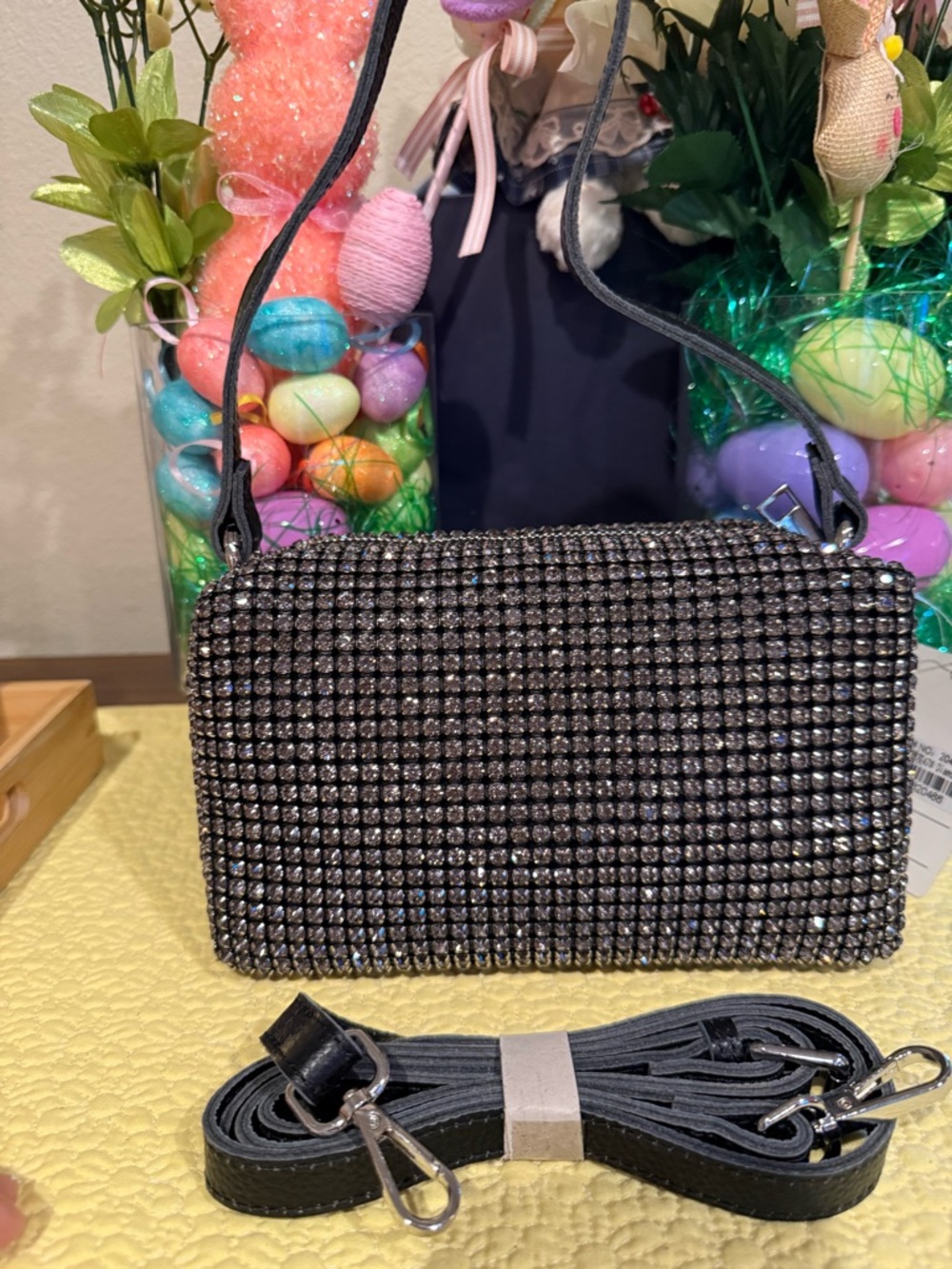 ✨ Red Rhinestone Shoulder / Crossbody Bag – Sparkly Statement Piece ✨